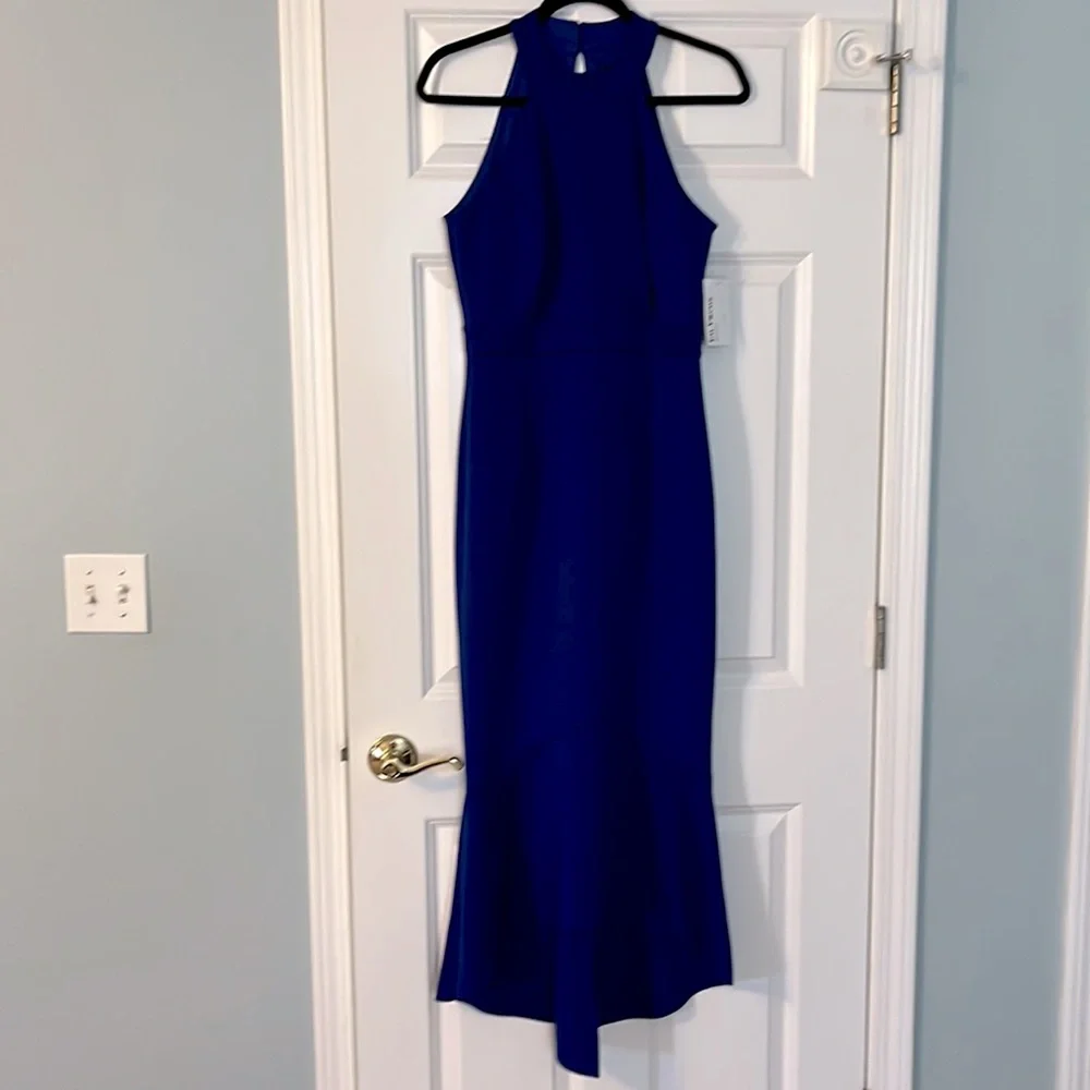 EnFocus studio - Royal blue, halter, Hi low mid dress, size 8 NWT - Picture 1 of 10